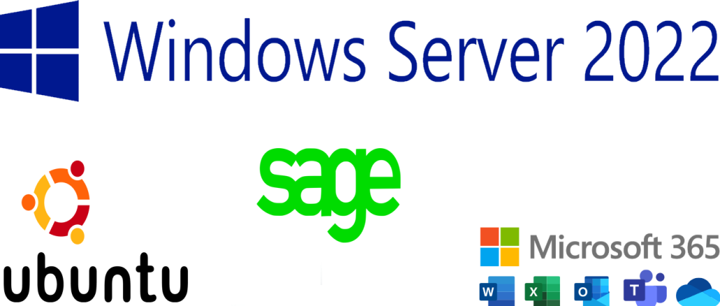 Windows Server, Sage, ubuntu, Microsoft, Office, 365