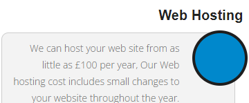 We can host your website from as little as £100 per year. Our Web hosting cost includes small changes to your website throughout the year.